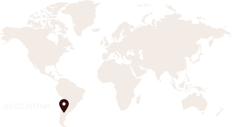 World map highlighting Argentina